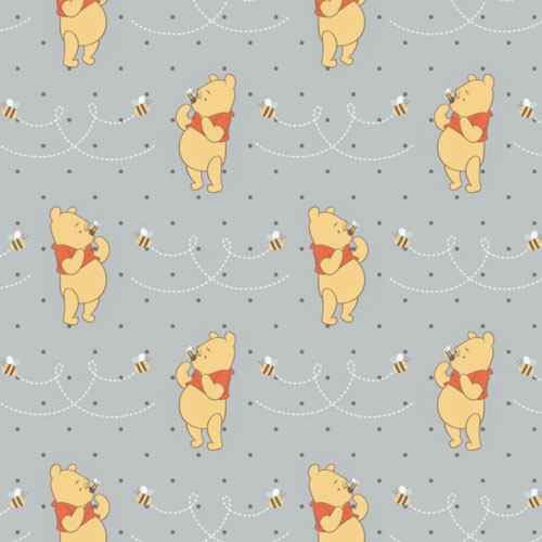 Winnie the Pooh Honeybee on Light Gray