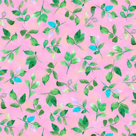 Charlene Leaf Sprigs Pink