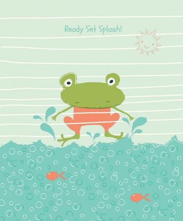 Ready, Set, Splash! Frog Panel Coral