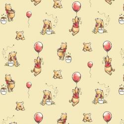 Winnie the Pooh Balloon White Fabric