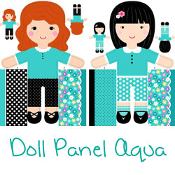 Girls of the World Doll Panel Aqua