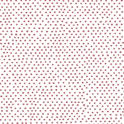 Pixie Square Dot White & Red Dot