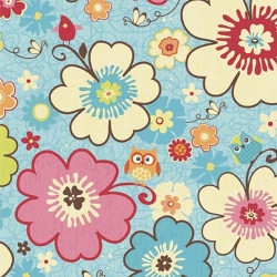 Happy Flappers Floral Blue