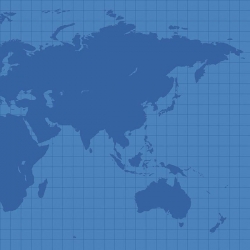 Our World Map Blue