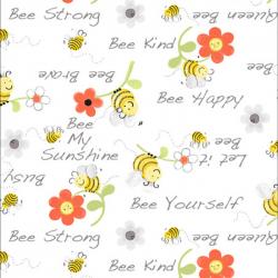Sweet Bees Phrases White