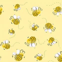 Sweet Honey Bees on Yellow